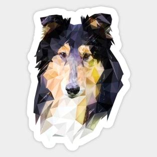 Rough Collie (Low Poly) Sticker